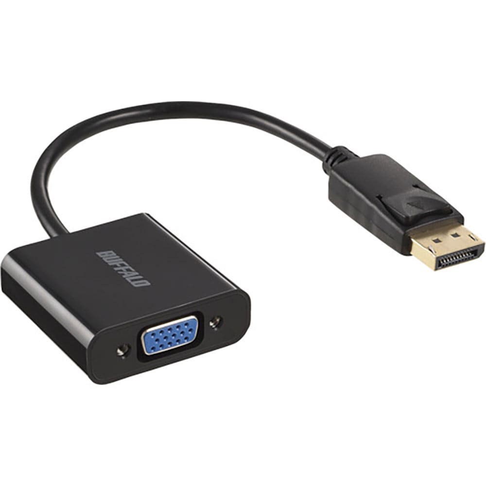 BUFFALO DP-VGA 変換アダプター 0.15m ブラック BDPVGBK_