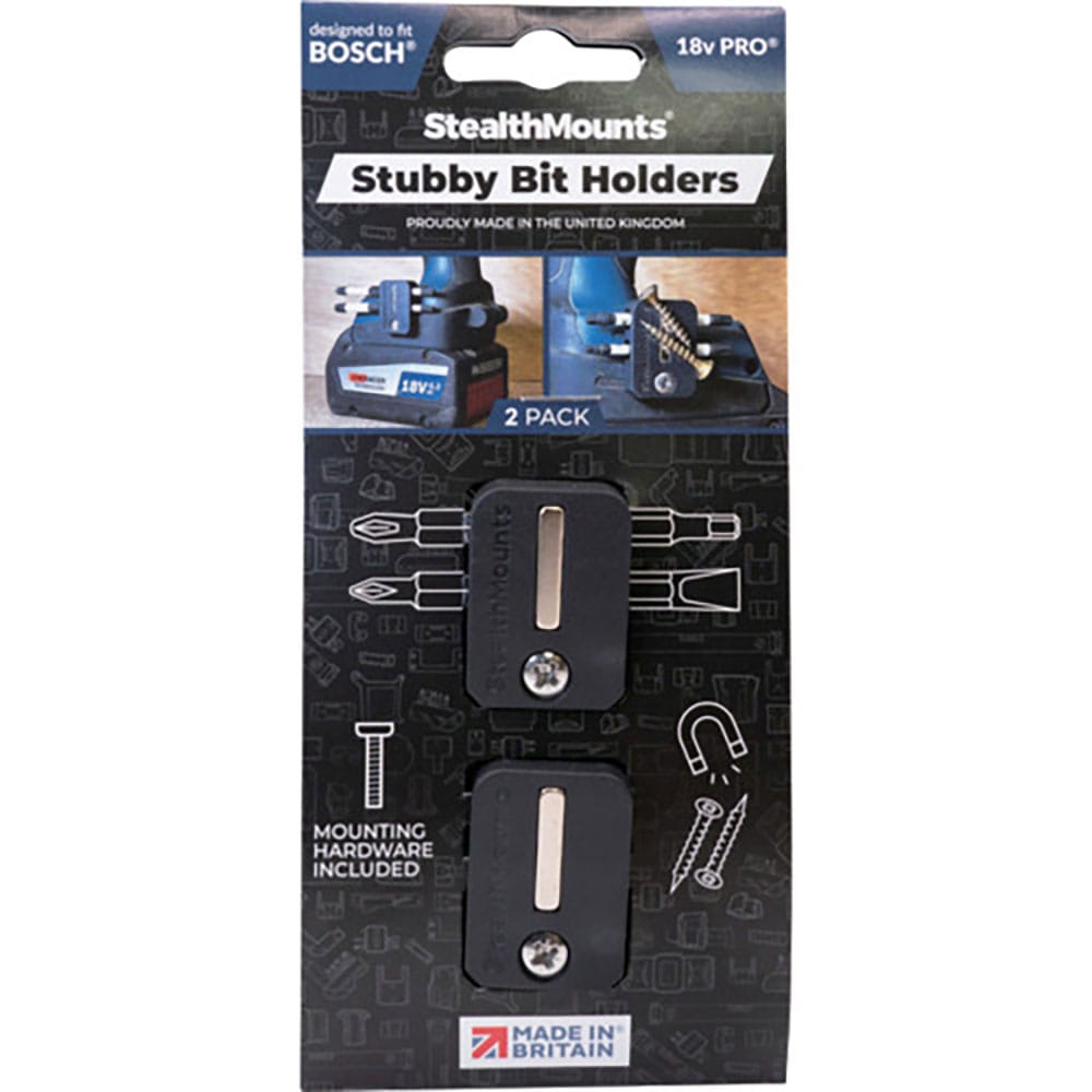 ステルスマウント　Ｓｔｕｂｂｙビットホルダーボッシュ用（２個入り）ブラック　ＢＨ－ＢＯ－Ｓ－ＢＬＫ＿