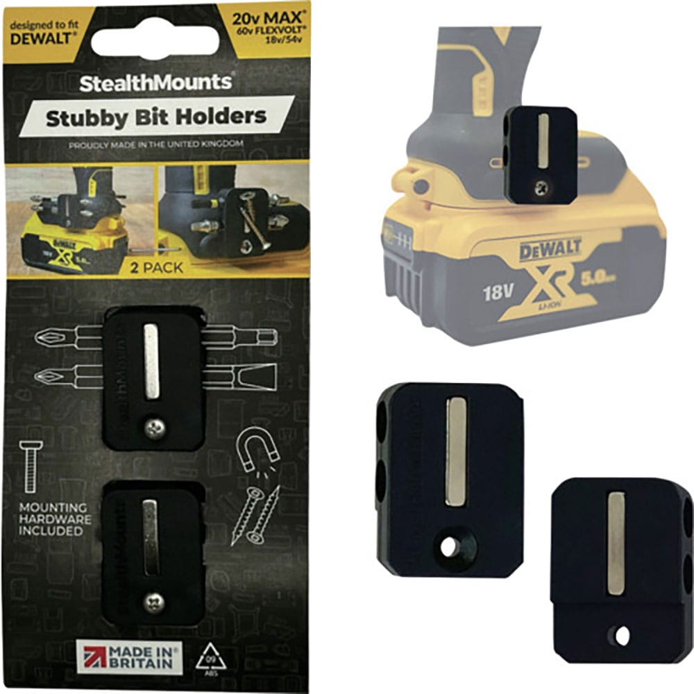 ステルスマウント　Ｓｔｕｂｂｙビットホルダーデウォルト用（２個入り）ブラック　ＢＨ－ＤＷ－Ｓ－ＢＬ＿