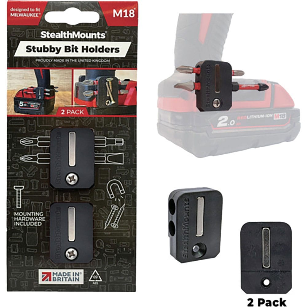 ステルスマウント　ＳｔｕｂｂｙビットホルダーミルウォーキーＭ１８用（２個入り）ブラック　ＢＨ－Ｍ１＿