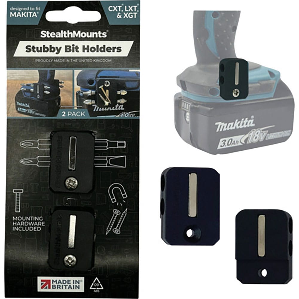 ステルスマウント　Ｓｔｕｂｂｙビットホルダーマキタ用（２個入り）ブラック　ＢＨ－ＭＫ－Ｓ－ＢＬＫ－＿