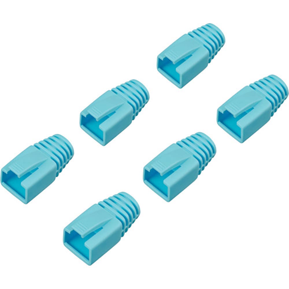 BUFFALO 先付け用コネクター保護カバー6個入り ブルー BLABRJ45BL6_