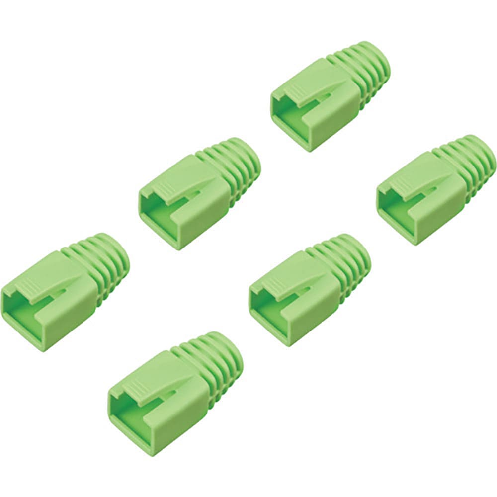 BUFFALO 先付け用コネクター保護カバー6個入り グリーン BLABRJ45GR6_