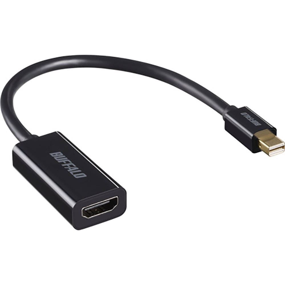 BUFFALO miniDisplayPort-HDMI変換アダプタ ブラック BMDPHDBK_