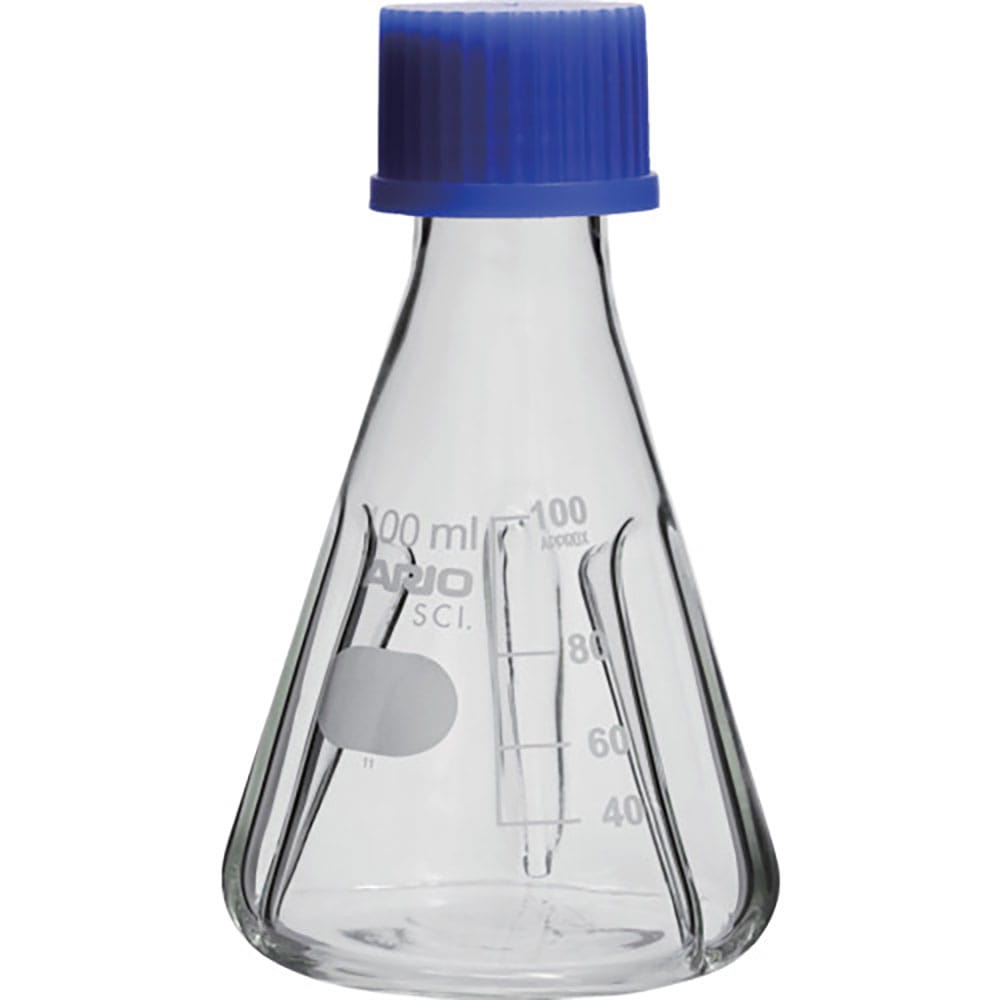 ＨＡＲＩＯ　バッフル付きねじ口三角フラスコ　１００ｍＬ　ＢＮＳＦ－１００－ＳＣＩ＿