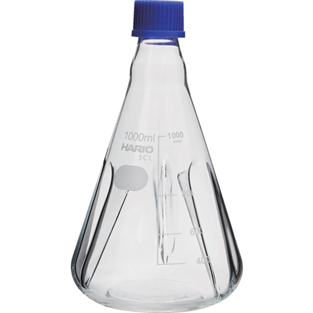 ＨＡＲＩＯ　バッフル付きねじ口三角フラスコ　１，０００ｍＬ　ＢＮＳＦ－１Ｌ－ＳＣＩ＿