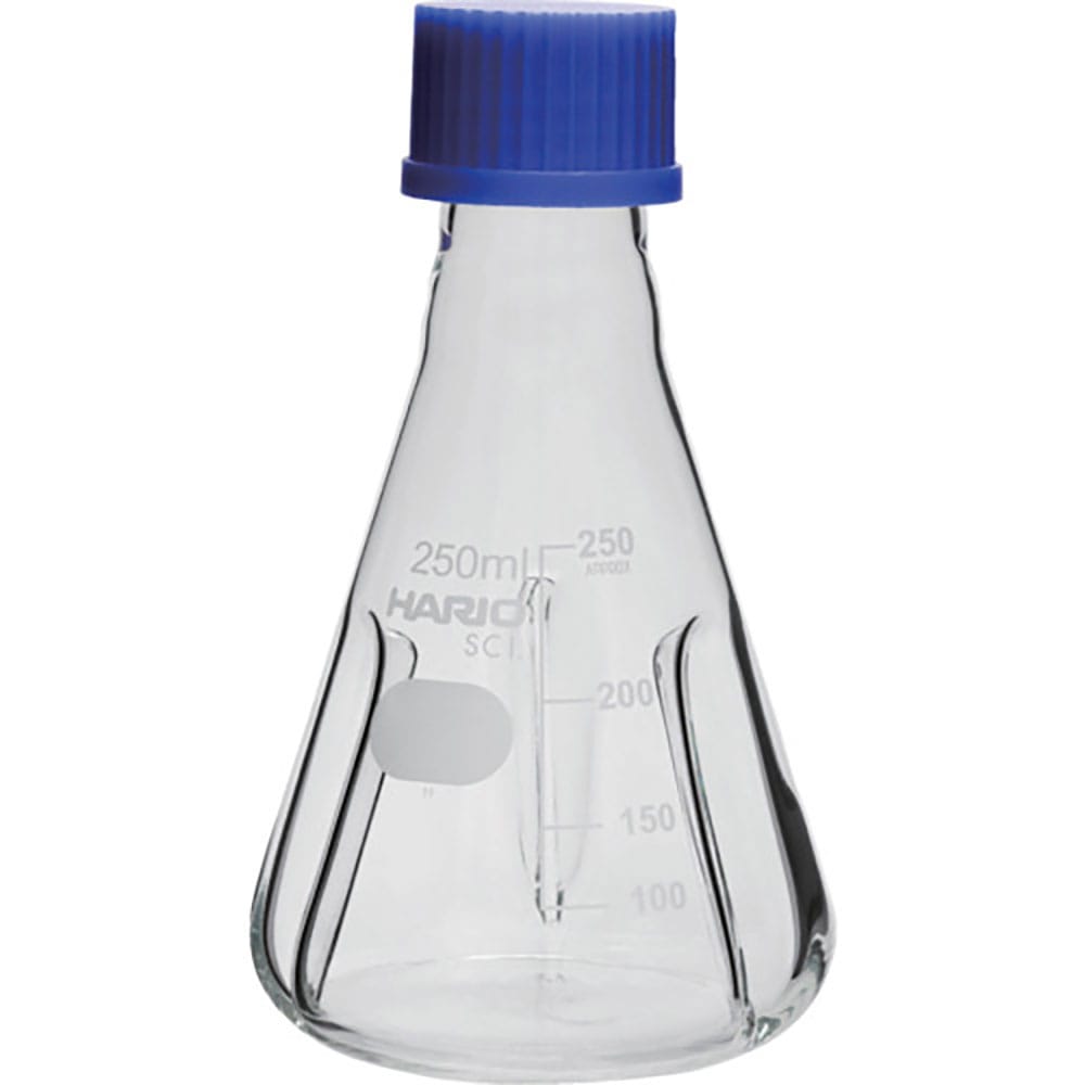 ＨＡＲＩＯ　バッフル付きねじ口三角フラスコ　２５０ｍＬ　ＢＮＳＦ－２５０－ＳＣＩ＿