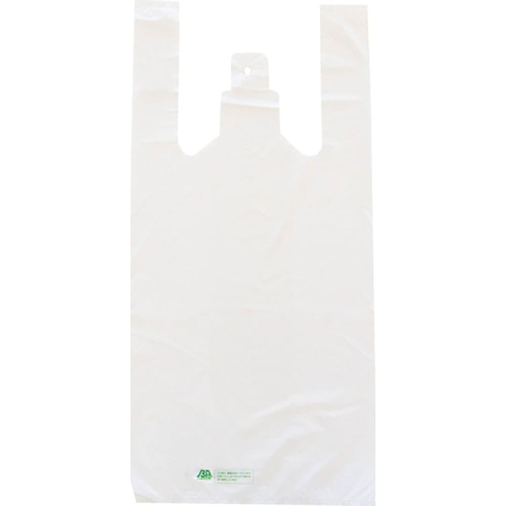 ＴＲＵＳＣＯ　バイオマスプラスチック配合レジ袋　８／２５号　（３４０Ｘ２５０ｍｍ）乳白　１００枚入＿