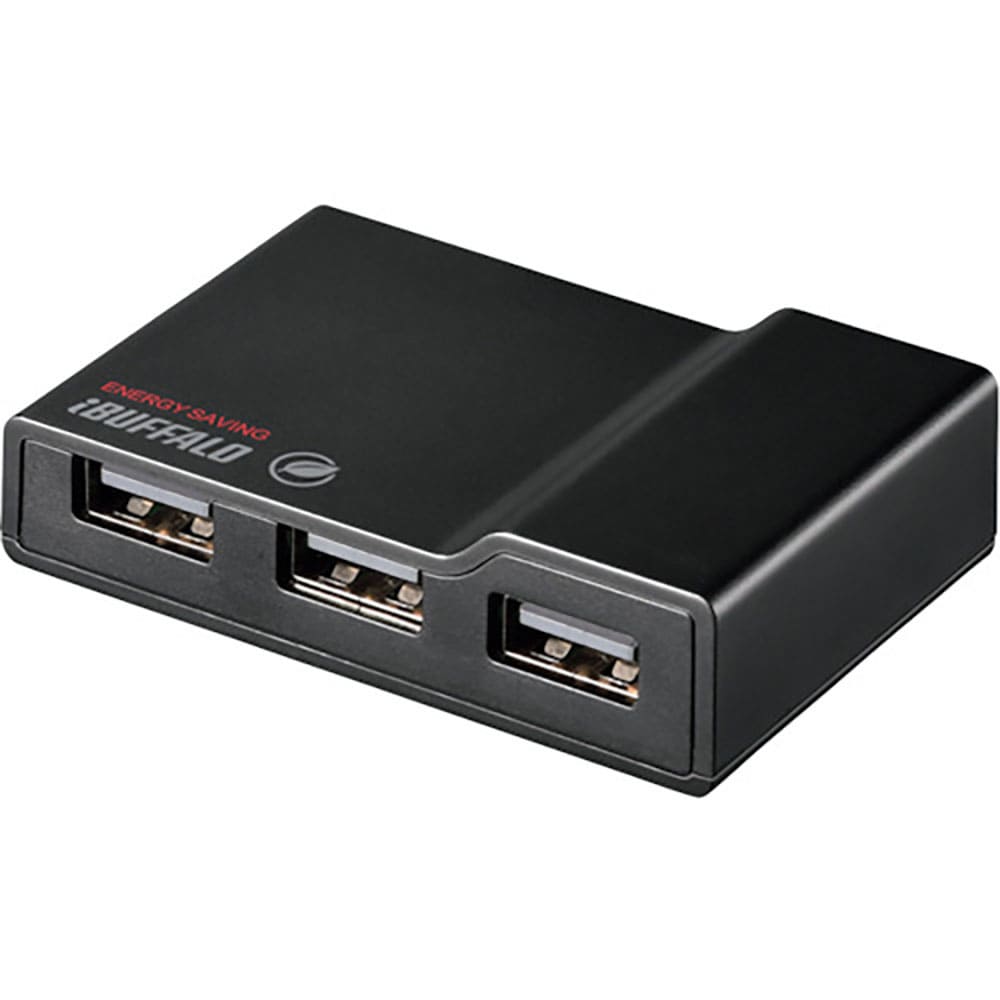 ＢＵＦＦＡＬＯ　ＵＳＢ２．０　電源連動節電機能付きセルフパワー４ポートハブ　ブラック　ＢＳＨ４ＡＥ＿