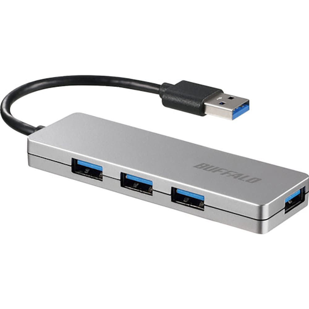 BUFFALO USB3.0 4ポート バスパワーハブ シルバー BSH4U120U3SV_