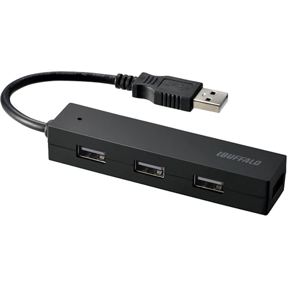 BUFFALO USB2.0ハブ 4ポートタイプ 簡易パッケージモデル ブラック BSH4U25B_