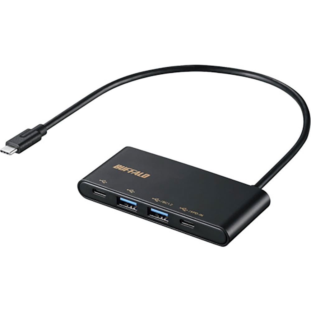BUFFALO USB3.1Gen2バスパワー4ポートPD対応ハブ ブラック BSH4U500C1_
