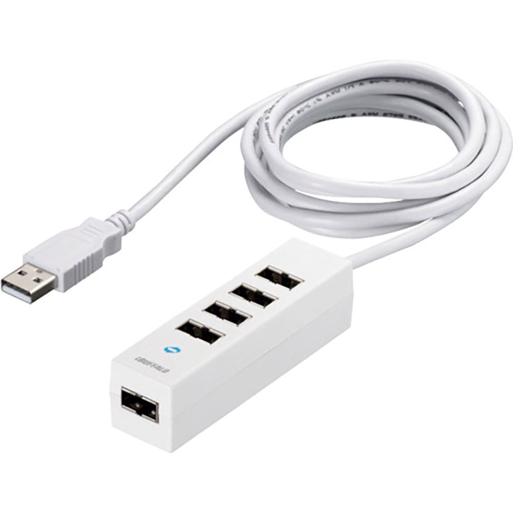 ＢＵＦＦＡＬＯ　どっちもＵＳＢハブ　どっちもＵＳＢポート採用ＵＳＢ２．０ハブ　５ポートタイプ　ホワ＿