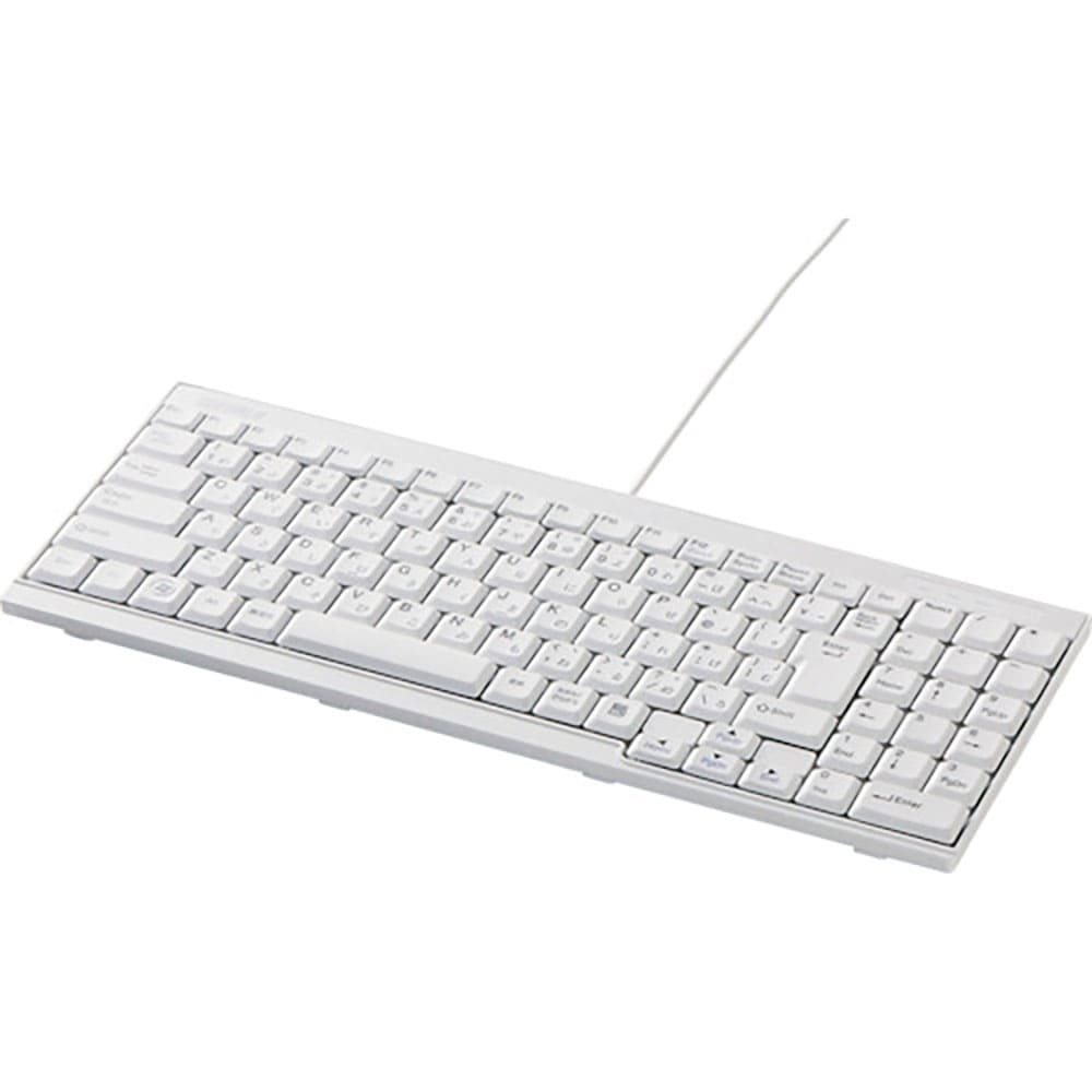 ＢＵＦＦＡＬＯ　ＵＳＢ接続　有線スリムキーボード　ホワイト　ＢＳＫＢＵ１４ＷＨ＿
