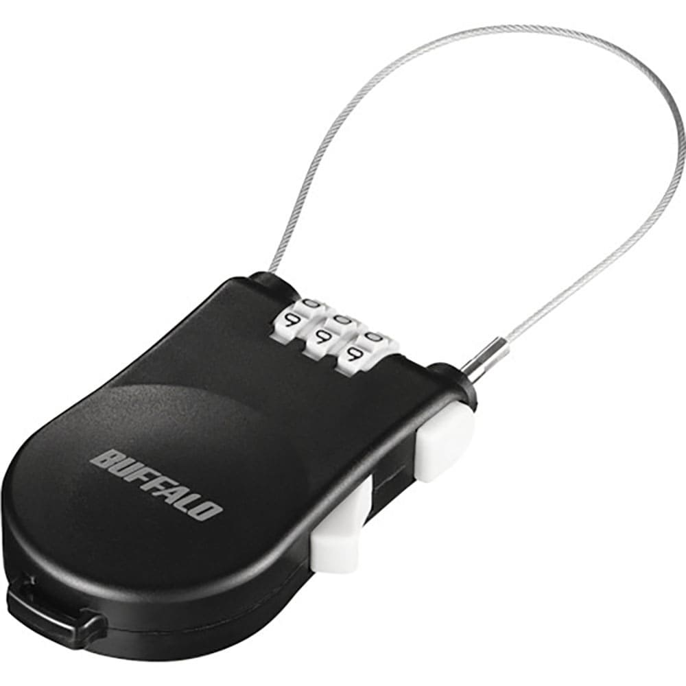 BUFFALO ワイヤー巻き取り式ダイヤルロック BSL10_