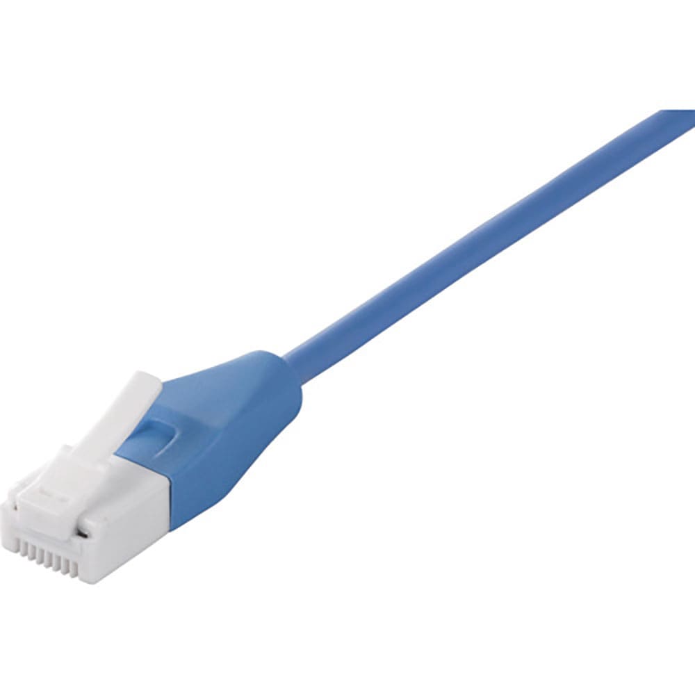 ＢＵＦＦＡＬＯ　Ｃａｔ６　ツメの折れないＬＡＮケーブル　スリム　ストレート　３ｍ　ブルー　ＢＳＬＳ＿