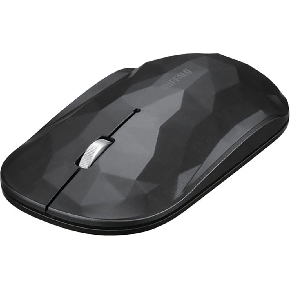 BUFFALO 薄型 3ボタン Bluetooth BlueLEDマウス ジオメトリー ブラック _