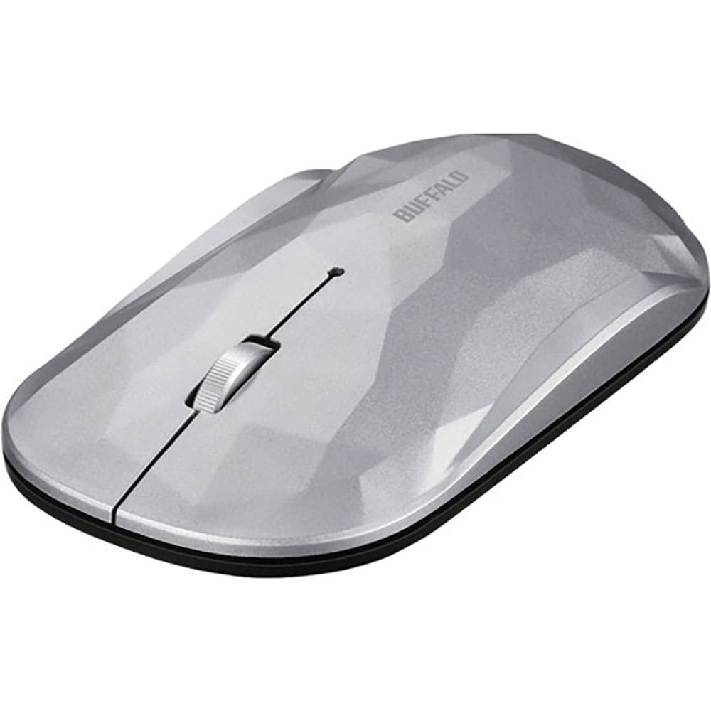 ＢＵＦＦＡＬＯ　薄型　３ボタン　Ｂｌｕｅｔｏｏｔｈ　ＢｌｕｅＬＥＤマウス　ジオメトリー　シルバー　＿