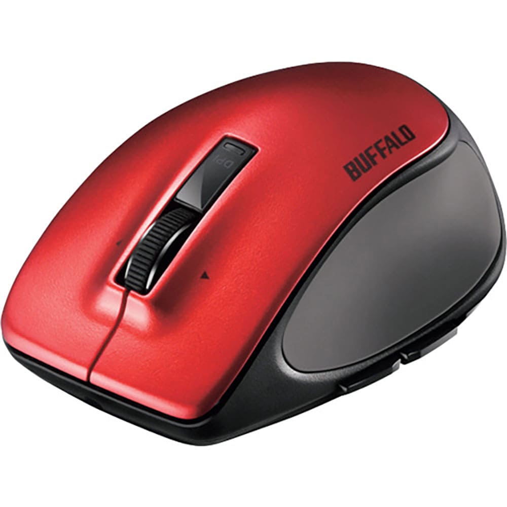BUFFALO Bluetooth BlueLED プレミアムフィットマウス Sサイズ レッド B_