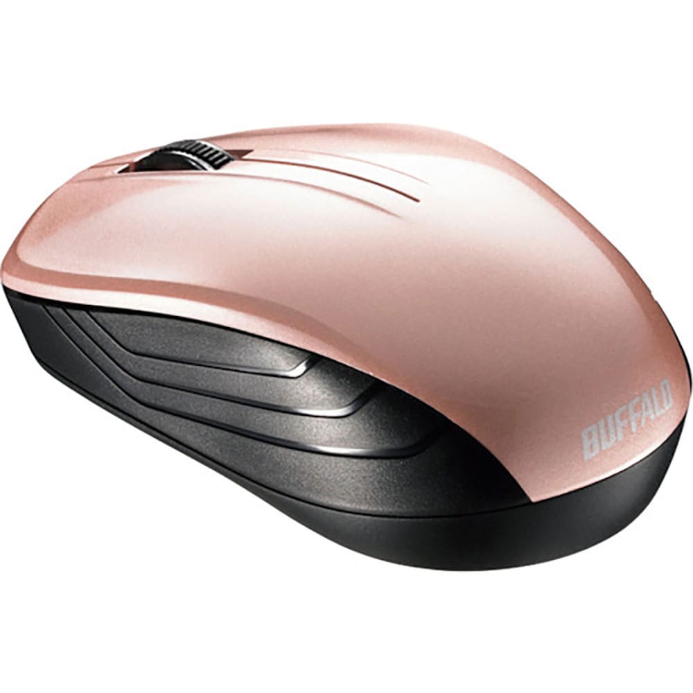 ＢＵＦＦＡＬＯ　無線　ＢｌｕｅＬＥＤ　３ボタン　スタンダードマウス　ベージュピンク　ＢＳＭＢＷ１０＿