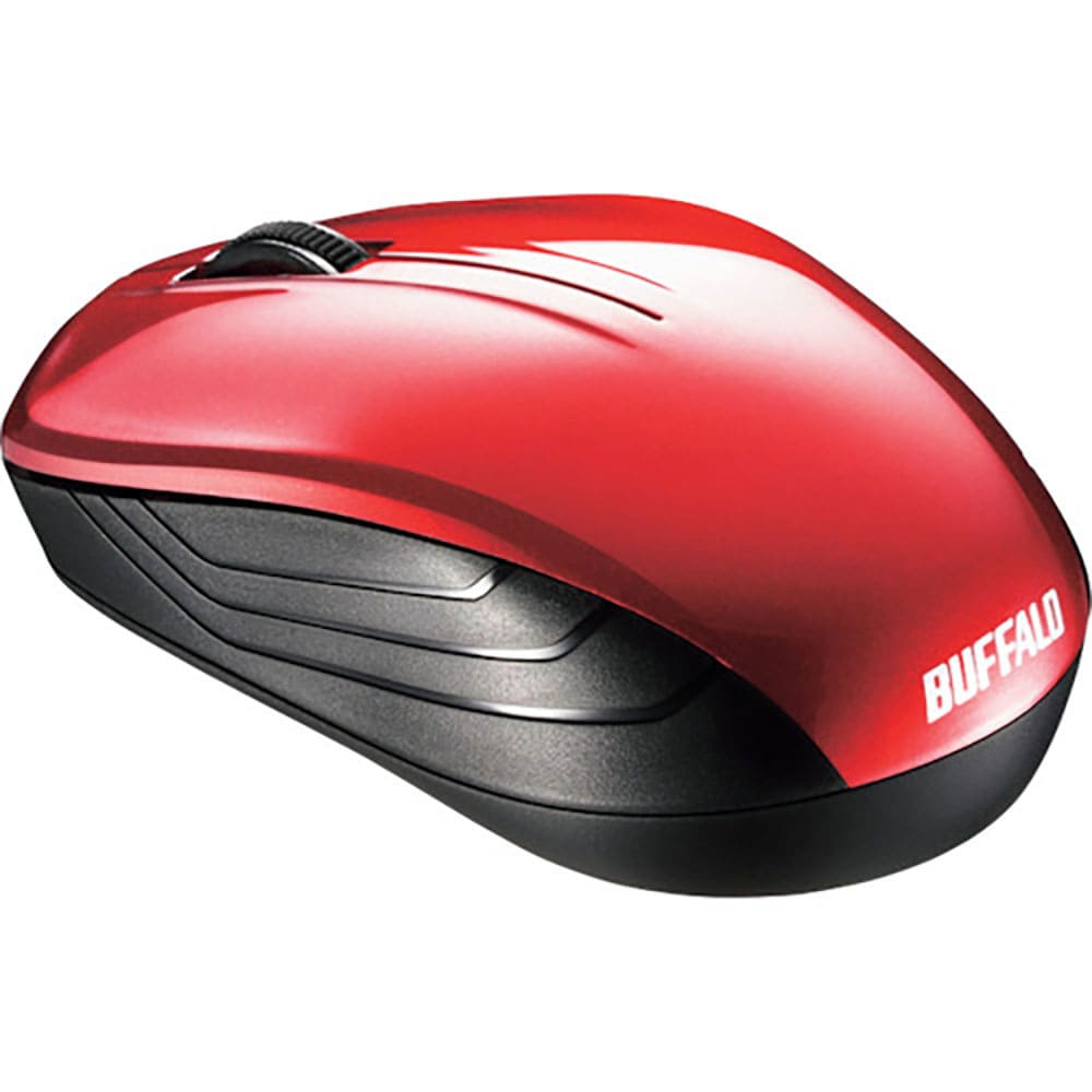 ＢＵＦＦＡＬＯ　無線　ＢｌｕｅＬＥＤ　３ボタン　スタンダードマウス　レッド　ＢＳＭＢＷ１０７ＲＤ＿