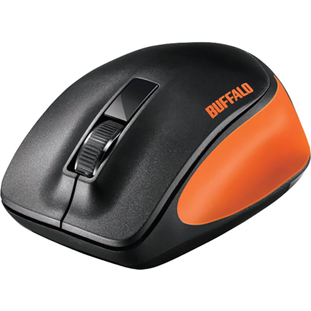 BUFFALO 無線 BlueLED 3ボタン プレミアムフィットマウス オレンジ BSMBW30_