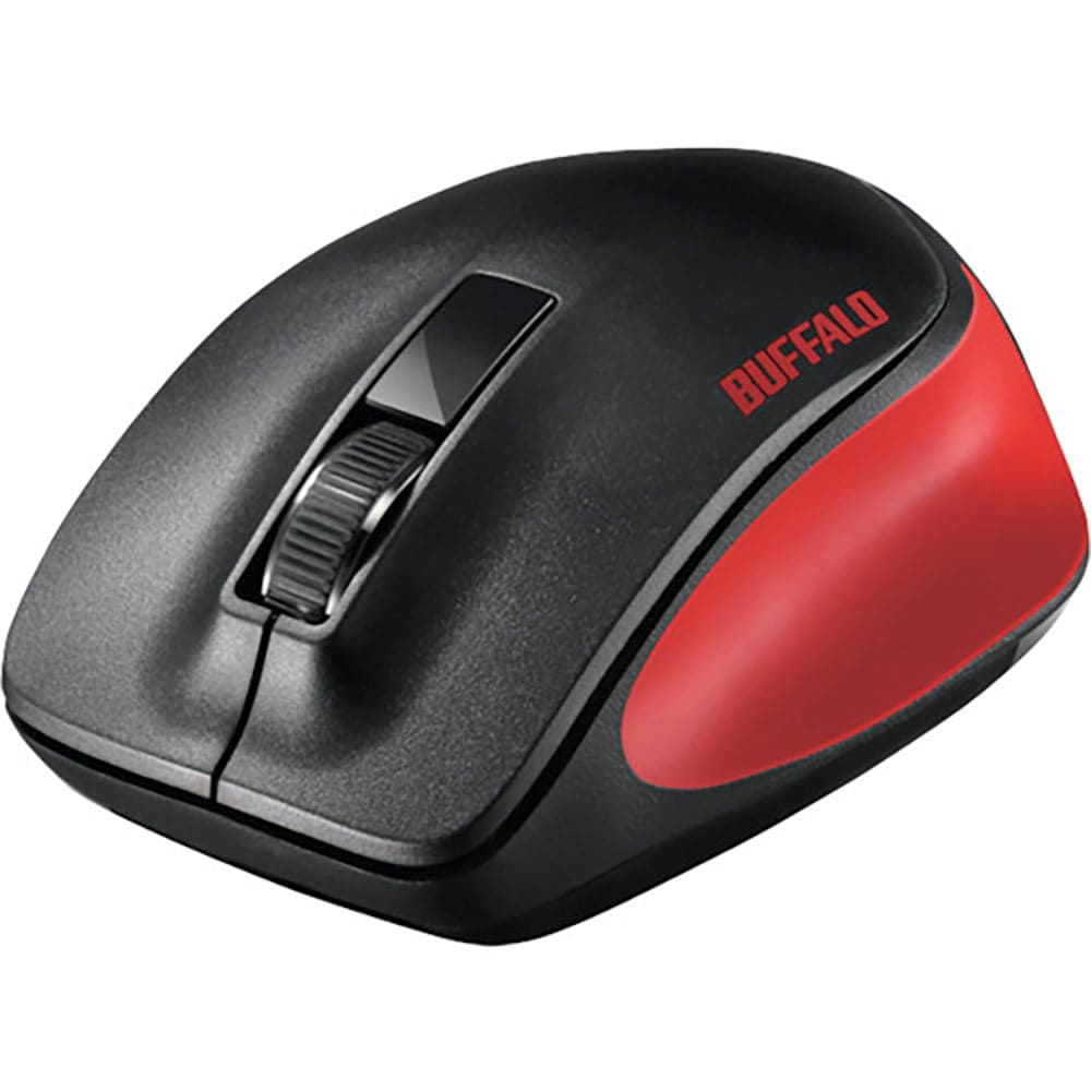 BUFFALO 無線 BlueLED 3ボタン プレミアムフィットマウス レッド BSMBW300_