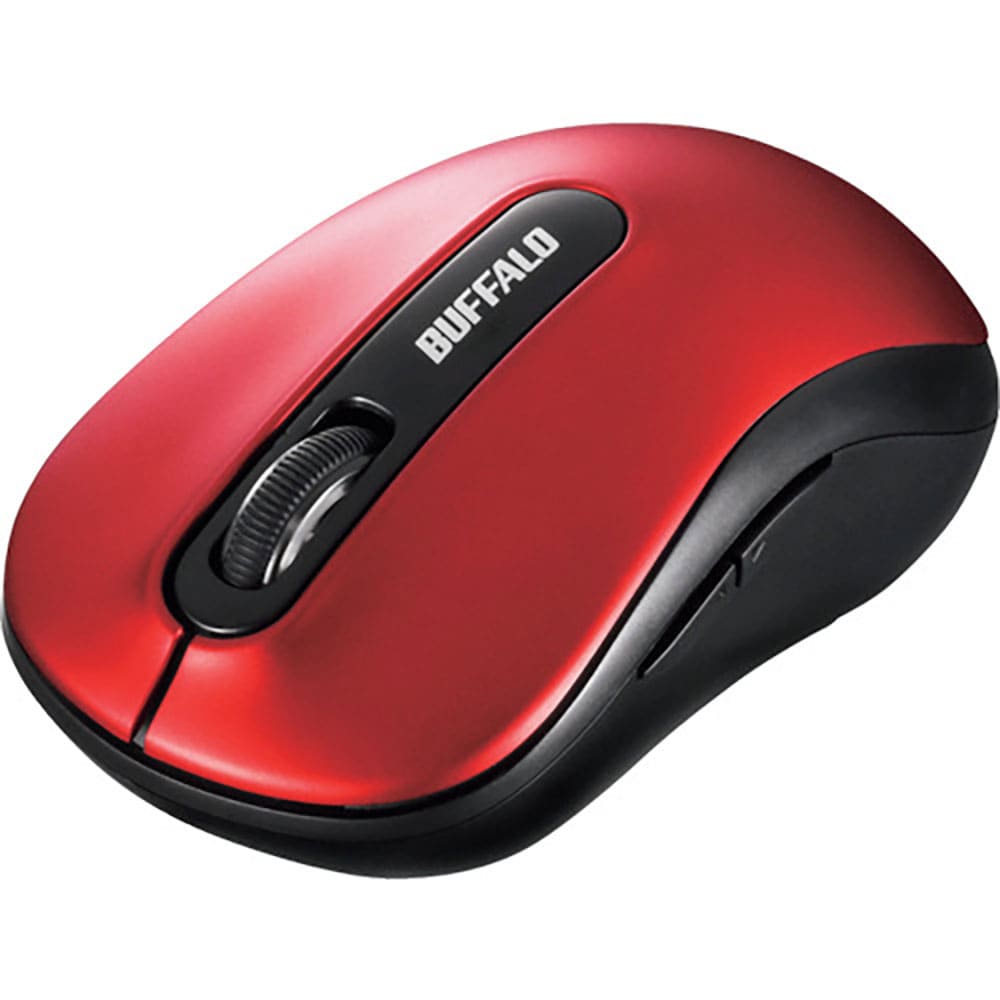 BUFFALO 無線 5ボタン BlueLEDマウス レッド BSMBW310RD_
