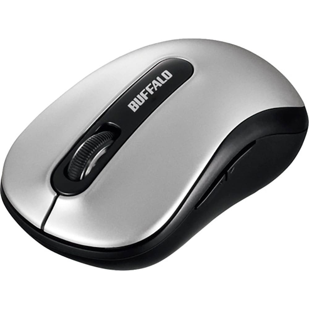 BUFFALO 無線 5ボタン BlueLEDマウス シルバー BSMBW310SV_
