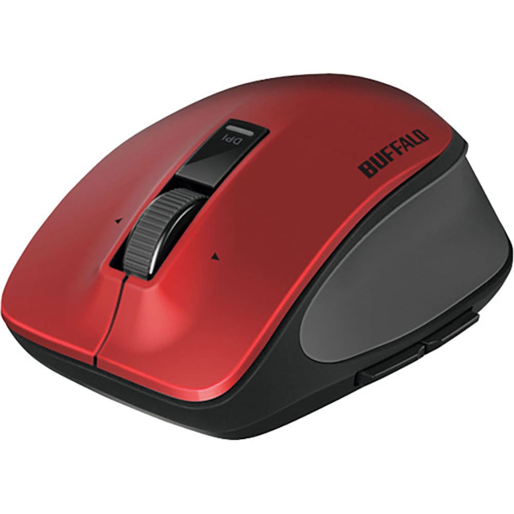 ＢＵＦＦＡＬＯ　無線　ＢｌｕｅＬＥＤ　プレミアムフィットマウス　Ｍサイズ　レッド　ＢＳＭＢＷ５００＿
