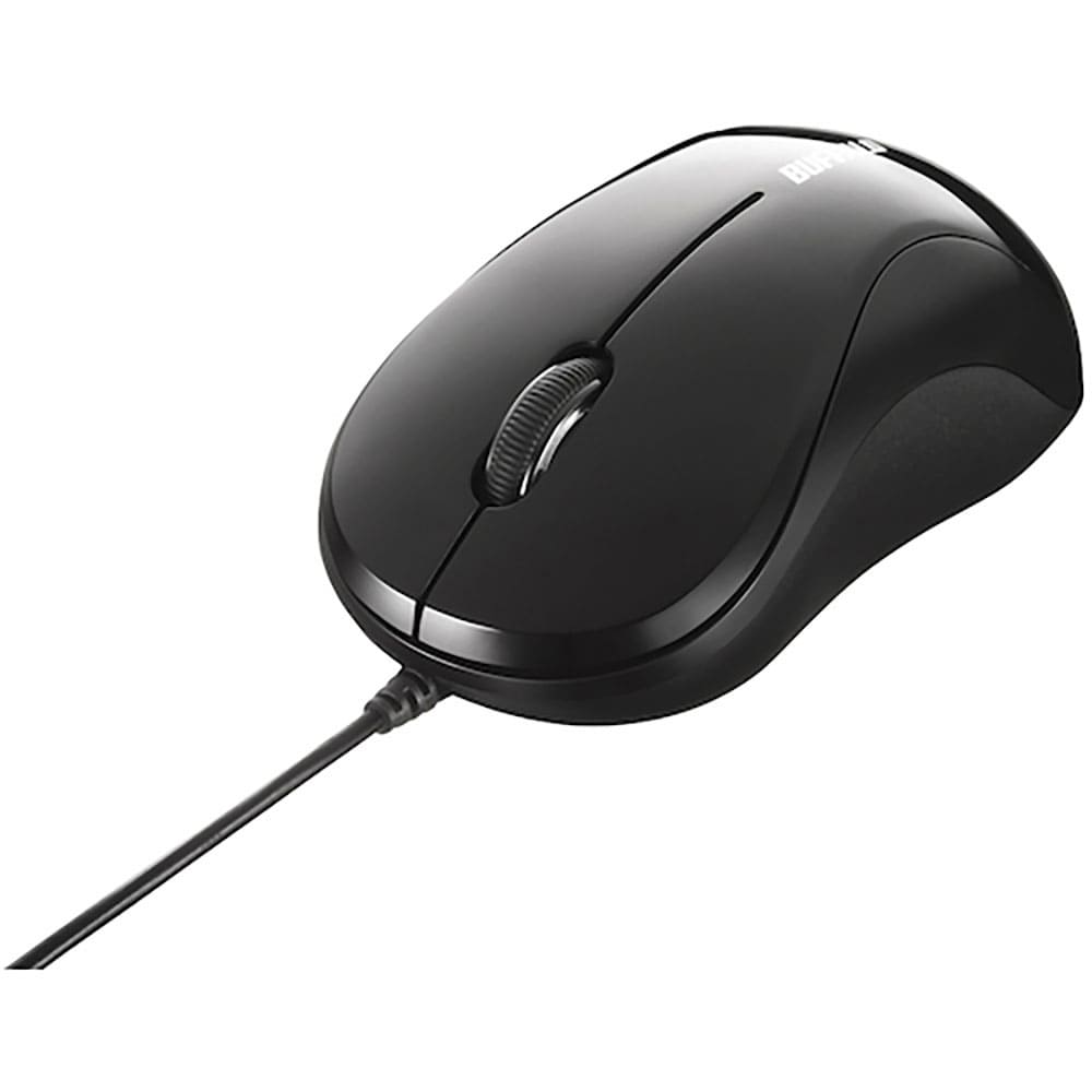 ＢＵＦＦＡＬＯ　有線　光学式マウス　３ボタンタイプ　Ｓサイズ　ブラック　ＢＳＭＯＵ０５０ＳＢＫＺ＿