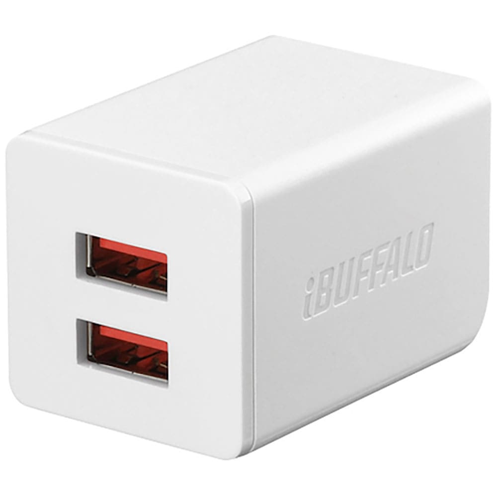 ＢＵＦＦＡＬＯ　２．４Ａ　ＵＳＢ急速充電器　ＡｕｔｏＰｏｗｅｒＳｅｌｅｃｔ機能搭載　２ポートタイプ＿