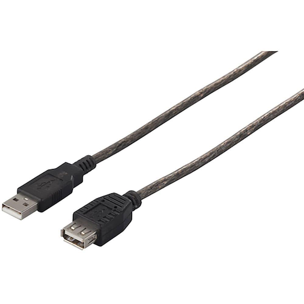 ＢＵＦＦＡＬＯ　ＵＳＢ２．０延長ケーブル（Ａ　ｔｏ　Ａ）　３ｍ　ブラックスケルトン　ＢＳＵＡＡ２３＿