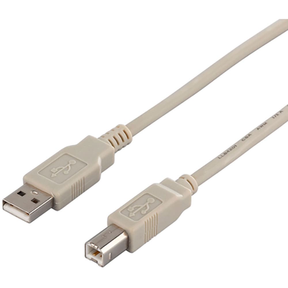 ＢＵＦＦＡＬＯ　ＵＳＢ２．０ケーブル（Ａ　ｔｏ　Ｂ）　１ｍ　アイボリー　ＢＳＵＡＢ２１０ＩＶ＿