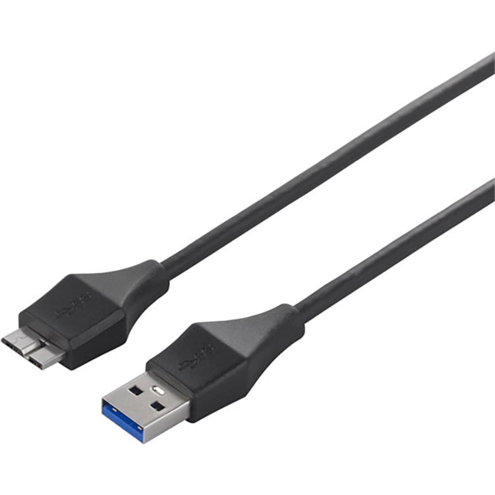 BUFFALO USB3.0 A to microB スリムケーブル 0.5m ブラック BSUA_
