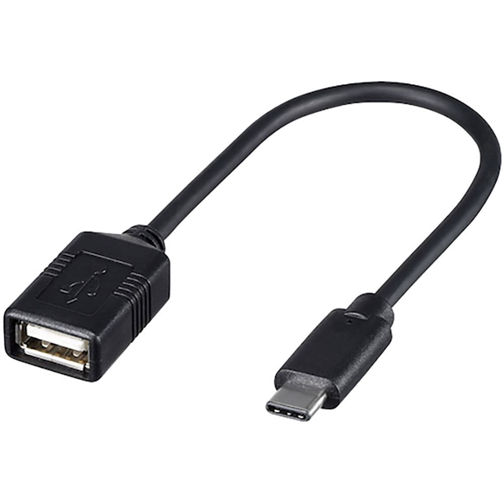 BUFFALO USB2.0変換ケーブル(Aメス to C) 0.15m ブラック BSUAMC2_