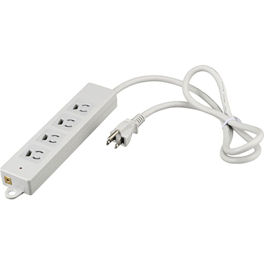 BUFFALO 3ピン式電源タップ 2重構造 雷サージ&ランプ付 1m ライトグレー BTKPLM_