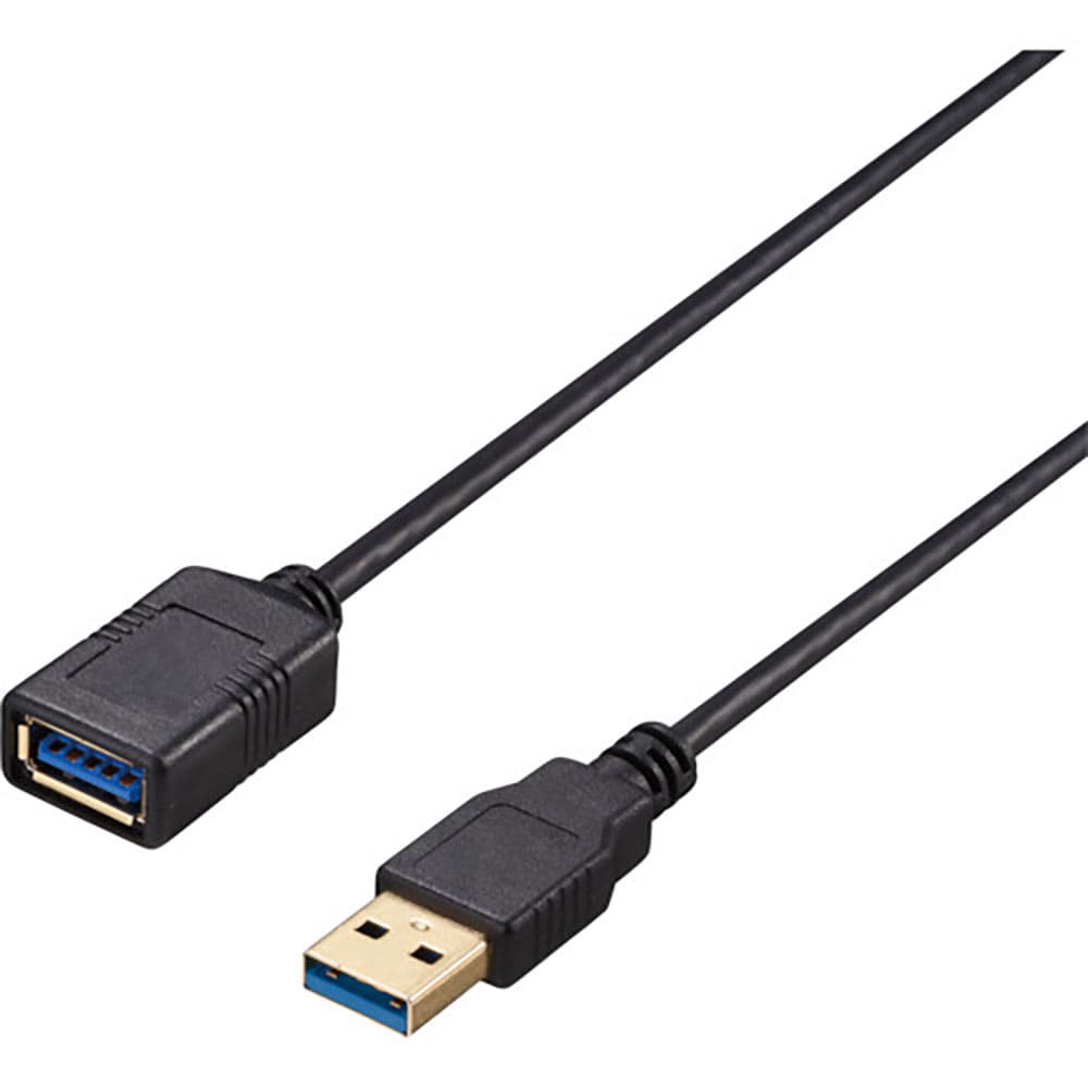 BUFFALO USB3.2 Gen1 ケーブル 延長用 A-A スリム 2m ブラック BU3A_