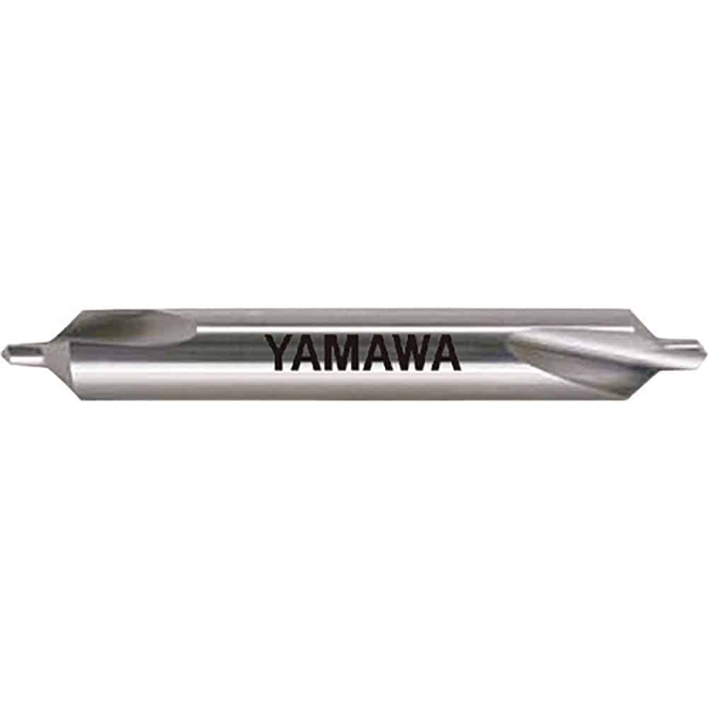 ヤマワ　弱ねじれ溝Ａ形９０°　超硬センタ穴ドリル　Ｃ－ＣＤ－Ｑ　１Ｘ９０°Ｘ４　Ｃ－ＣＤ－Ｑ－１Ｘ＿
