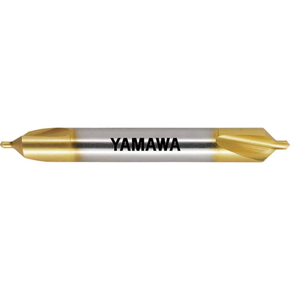 ヤマワ　コーティング弱ねじれ溝Ａ形９０°　センタ穴ドリル　ＣＤ－Ｑ　Ｖ　５Ｘ９０°Ｘ１１　ＣＤ－Ｑ＿