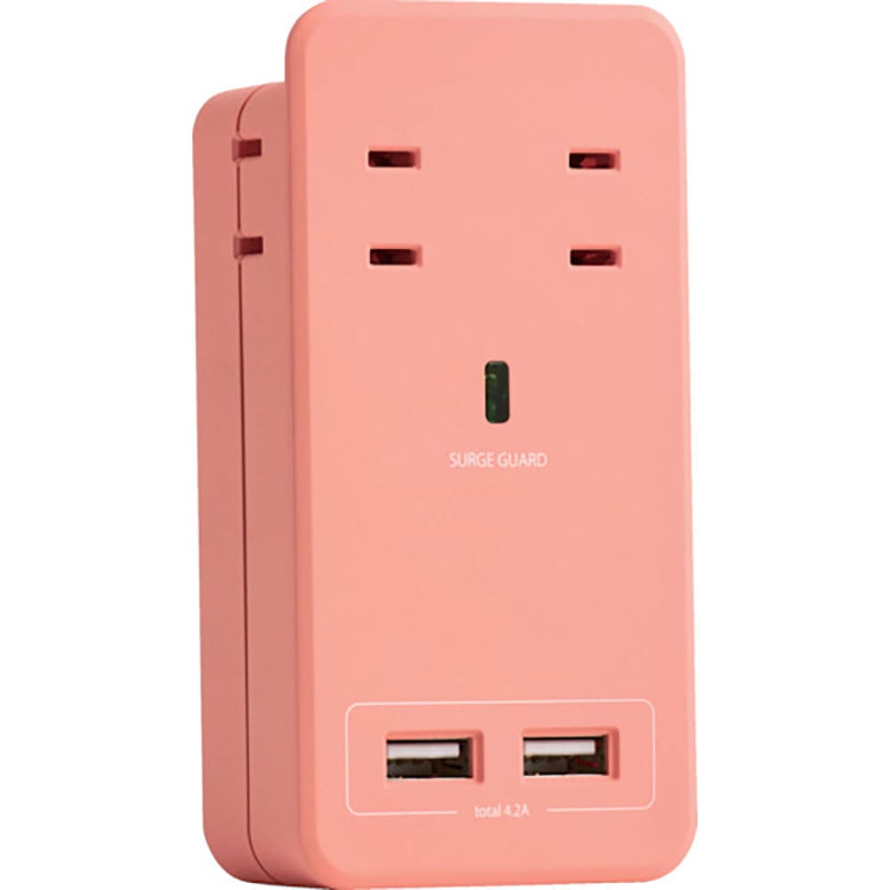 Fargo SATI COLOR AC4個口 4.2A USB コーラルピンク CT221CP_