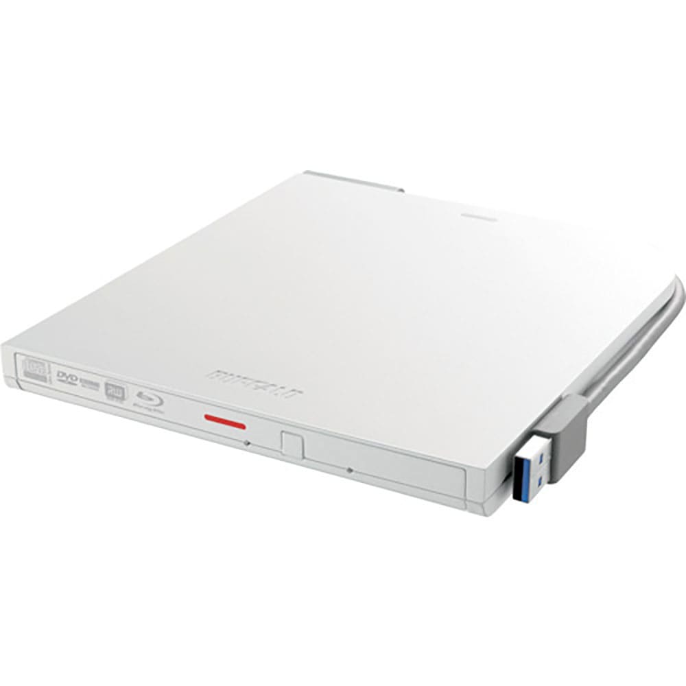 ＢＵＦＦＡＬＯ　ＵＳＢ３．２（Ｇｅｎ１）対応　ポータブルＤＶＤドライブ　書込ソフト添付　ホワイト　＿