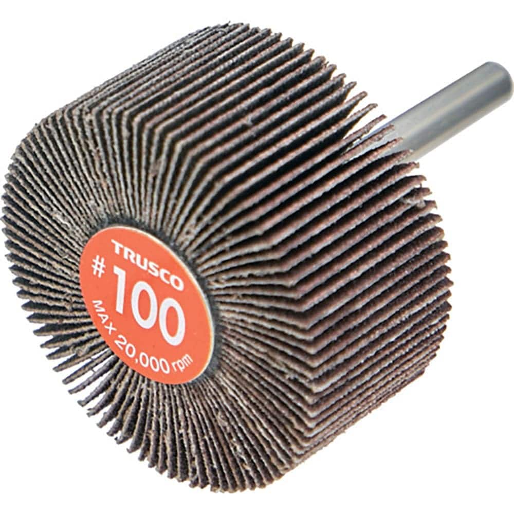 TRUSCO エコノミーフラップホイール 軸径6mm 外径50X幅25X軸長35 #100(5個入_
