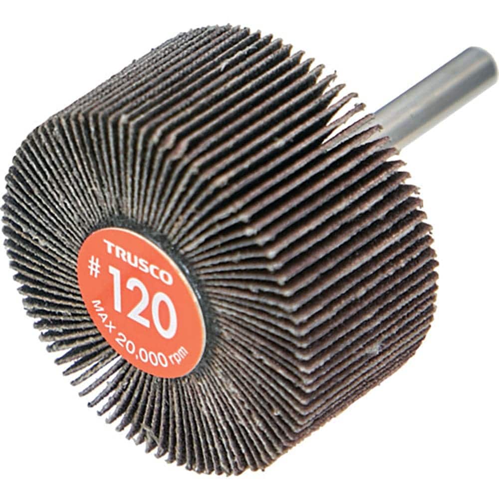 TRUSCO エコノミーフラップホイール 軸径6mm 外径50X幅25X軸長35 #120(5個入_