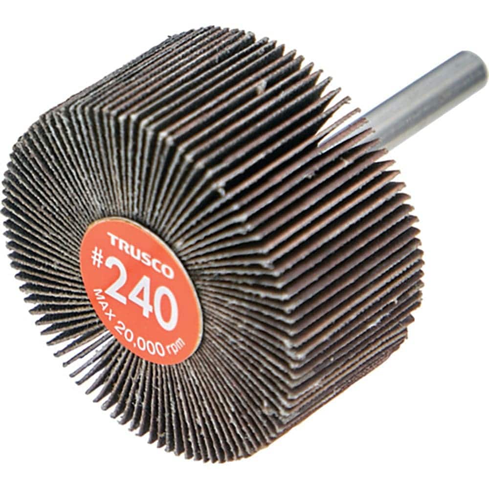 TRUSCO エコノミーフラップホイール 軸径6mm 外径50X幅25X軸長35 #240(5個入_