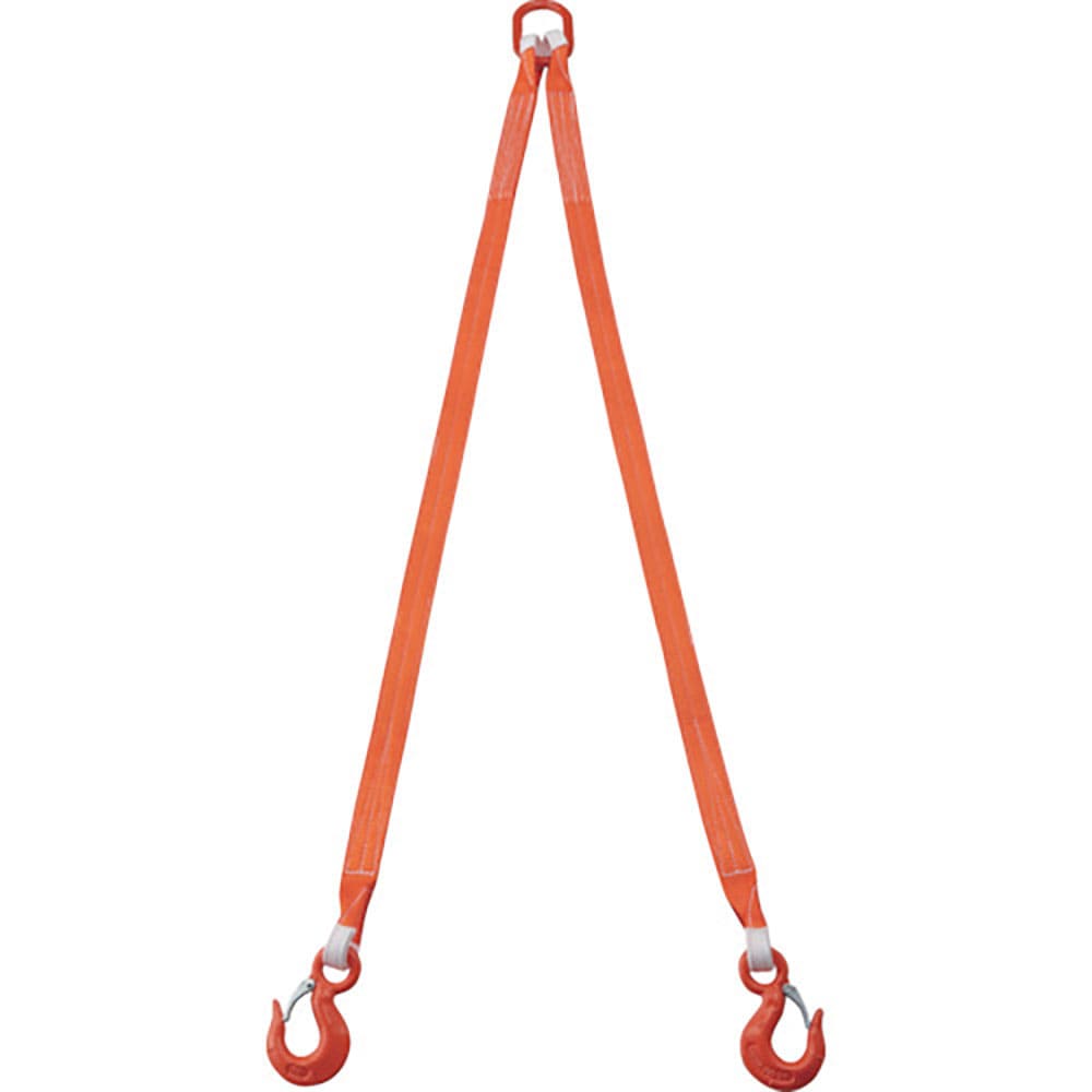 ＴＲＵＳＣＯ　２本吊ベルトスリングセット　５０ｍｍ幅Ｘ２ｍ　吊り角度６０°時荷重２．５８ｔ（最大使＿