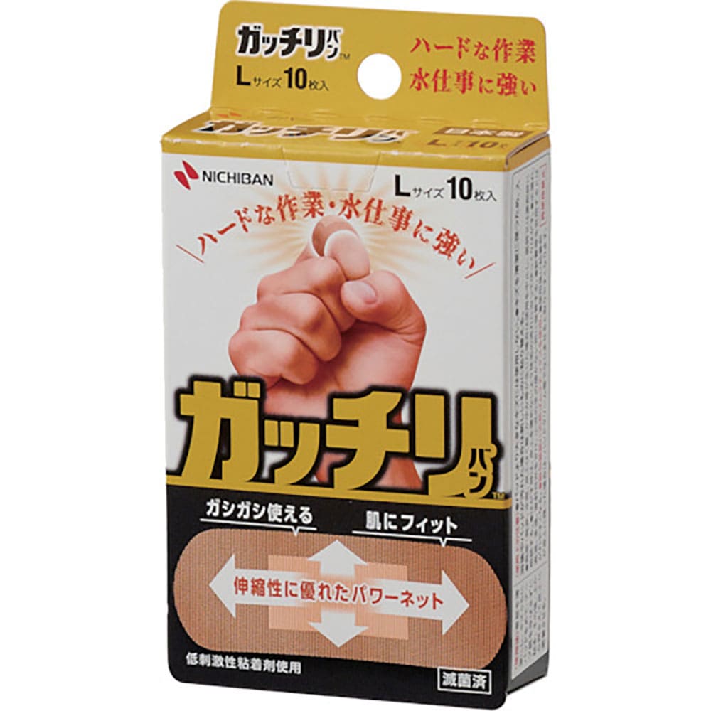 ニチバン　絆創膏　ガッチリバン　ＧＢ１０Ｌ　Ｌサイズ１０枚入　ＧＢ１０Ｌ＿