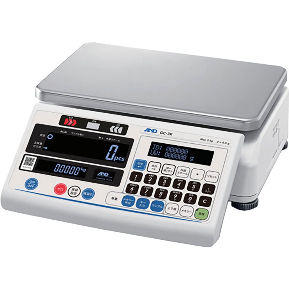 Ａ＆Ｄ　個数計　ＧＣ－３Ｋ　ひょう量３ｋｇ×計数可能最小単重０．１／０．００５ｇ　ＧＣ－３Ｋ＿