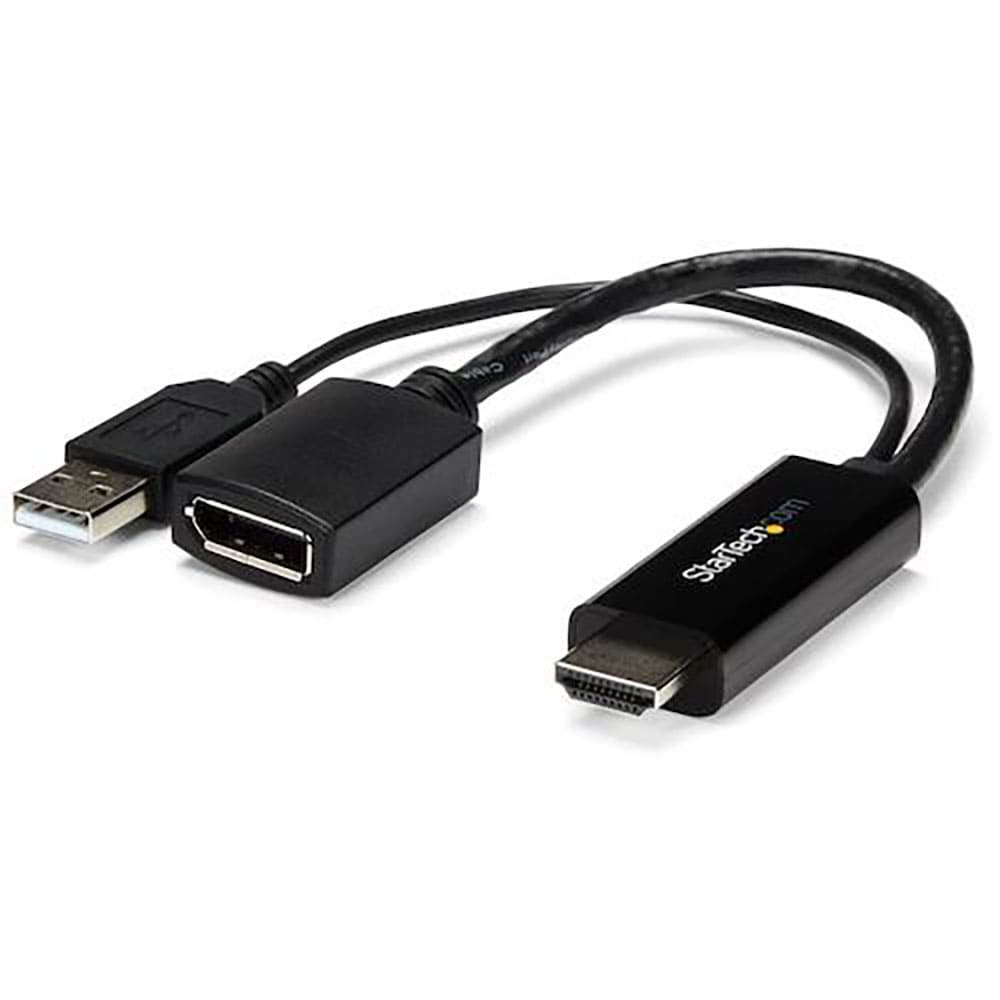 ＳｔａｒＴｅｃｈ　ディスプレイアダプター／ＨＤＭＩ　－　ＤＰ／４Ｋ３０Ｈｚ／ＵＳＢパワー／ＢＫ　Ｈ＿