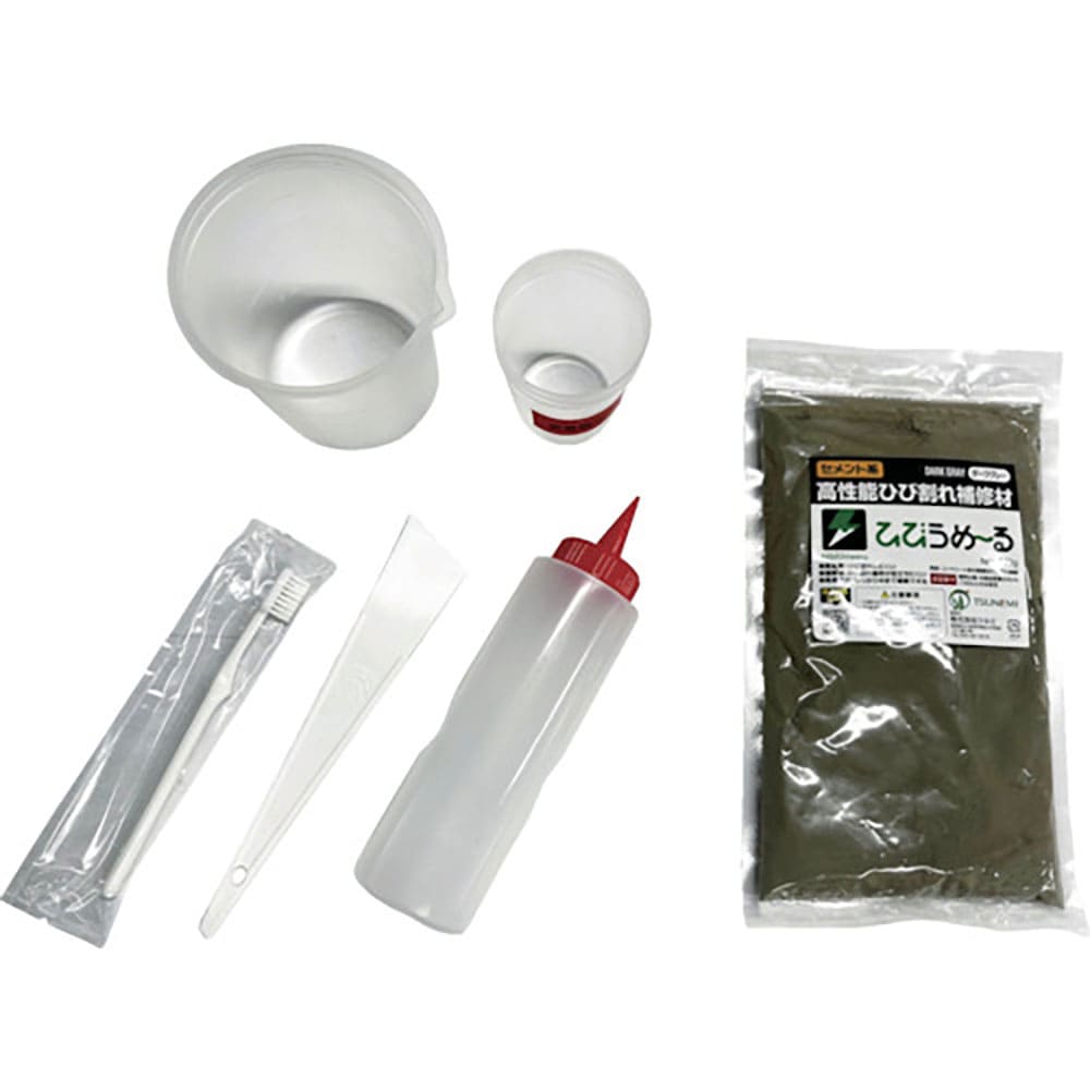 ツネミ ひびうめ~る ダークグレー 施工キット付き HIBIUMERU DGY KIT_